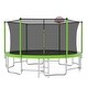 preview thumbnail 20 of 21, 16 ft. Round Outdoor Trampoline with Enclosure Net and Basketball Hoop