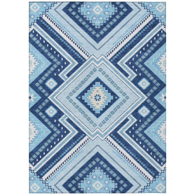 HomeRoots Tribal Transitional Rectangle Outdoor Rug