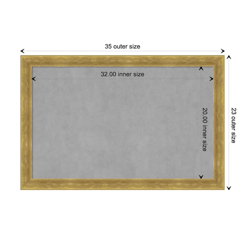 Amanti Art Angled Gold Framed Magnetic Board - Board Size 32x20