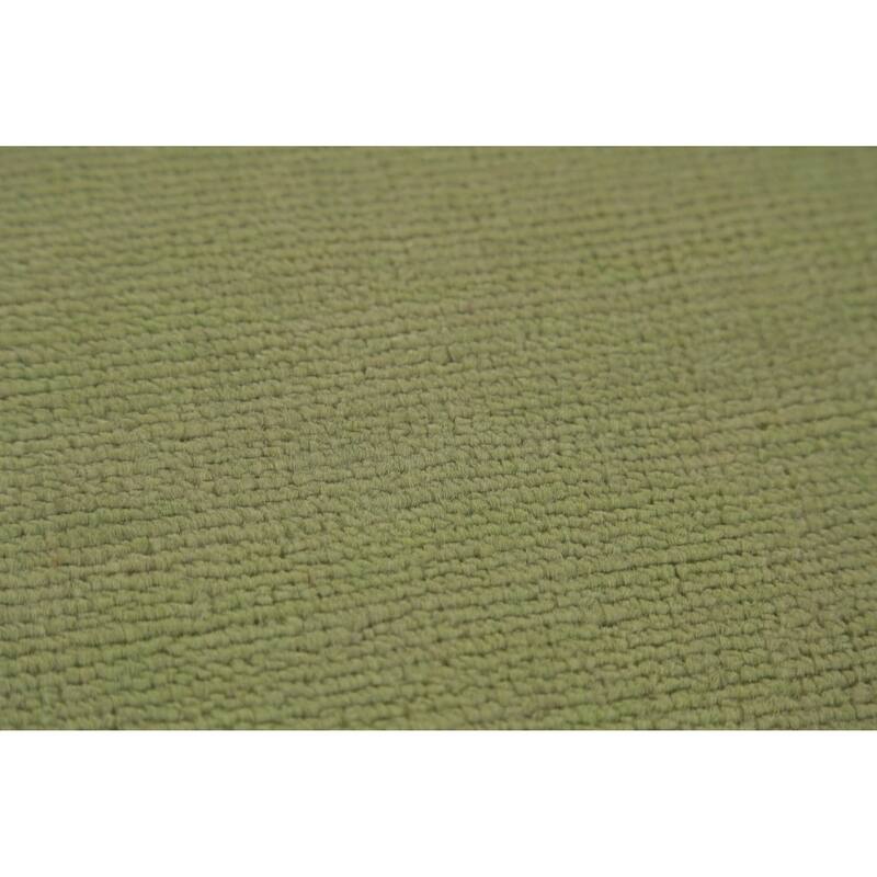 Hand Knotted Oriental 100% Wool Carpet Modern Solid Green Gabbeh Area Rug - 9' 8'' X 5' 3''
