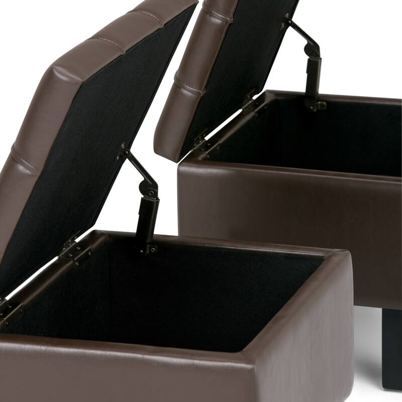 WYNDENHALL Lancaster 44 inch Wide Contemporary Rectangle Storage Ottoman
