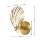 preview thumbnail 5 of 5, SAFAVIEH Lighting Sirena 5-inch Shell Wall Sconce with Bulbs (Set of 2) - 8 in. W x 5.5 in. D x 9.5 in. H