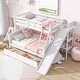 preview thumbnail 12 of 20, Twin Over Full Kids Bunk Bed with 2 Underbed Drawers and Slide, Rubberwood Bunk Bedsframe with Ladder for Bedroom Boys Girls White - Full