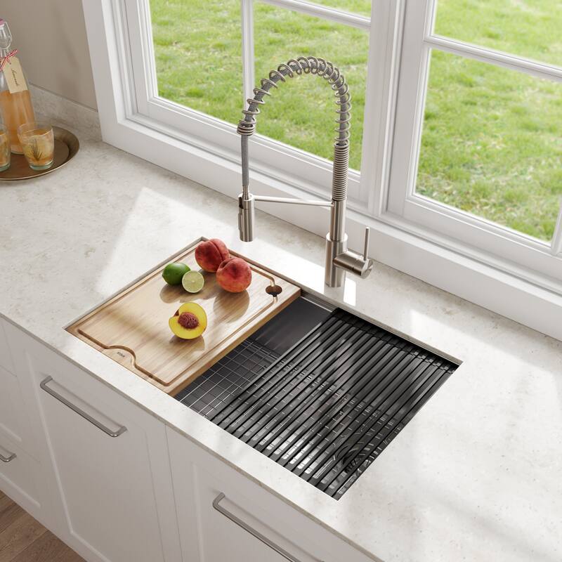 KRAUS Kore Workstation Undermount Stainless Steel Kitchen Sink