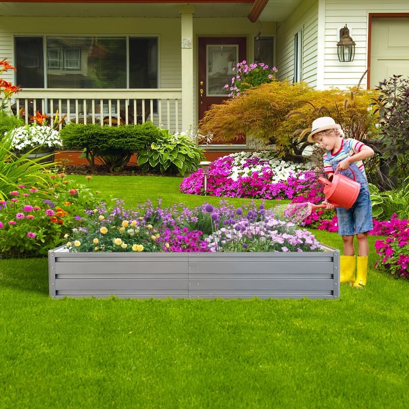 Metal Raised Garden Bed – Outdoor Planter Box Kit for Vegetables, Flowers, and Herbs (2 pack)