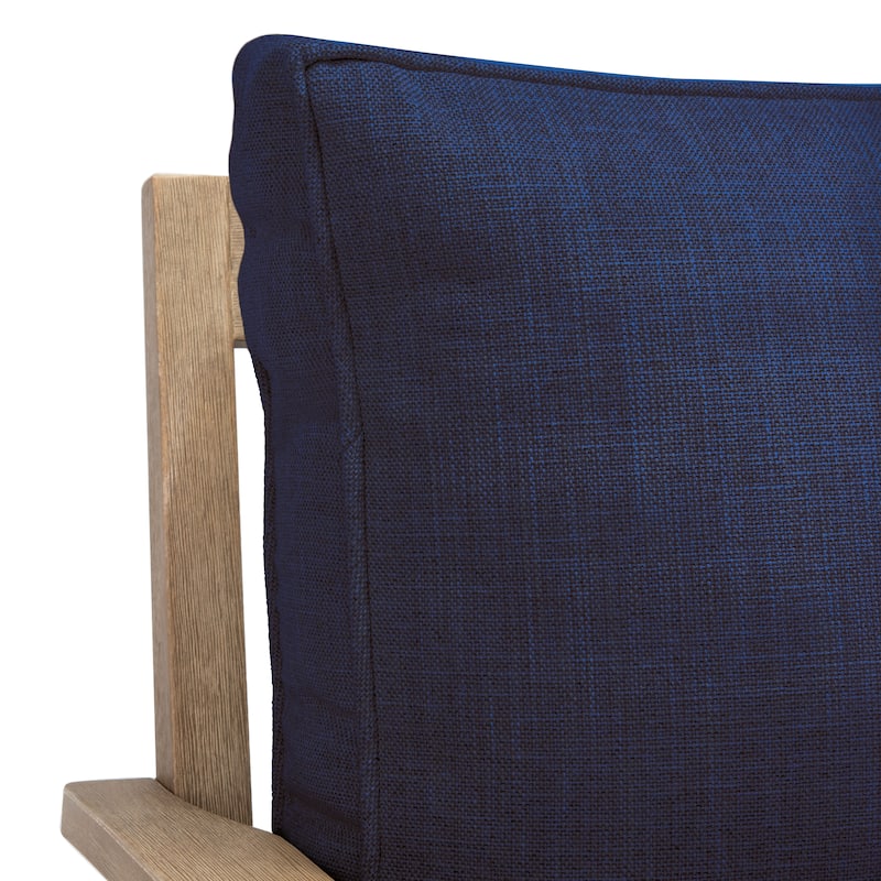 SAFAVIEH Couture Martinique Wood Patio Loveseat - 56"W x 35"D x 32"H