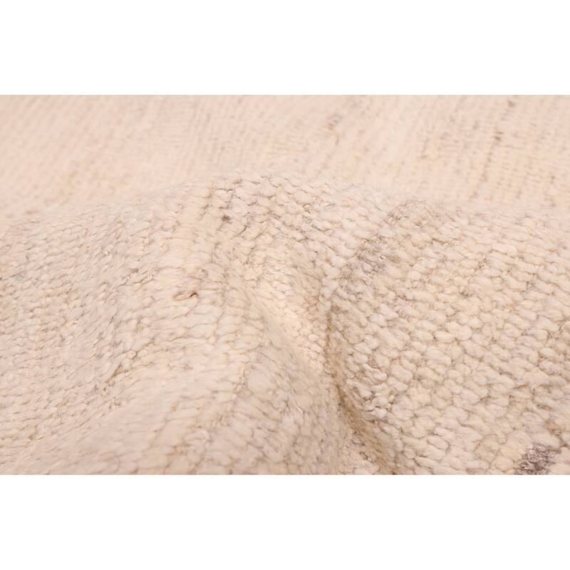 ECARPETGALLERY Hand-knotted Pak Finest Marrakesh Cream Wool Rug - 9'1 x 11'9