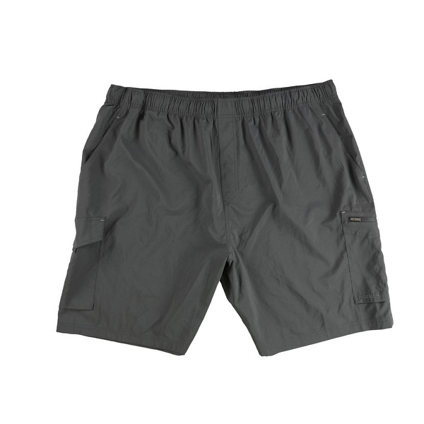Reebok Mens Pocket Grid Athletic Workout Shorts, Blue, XX-Large