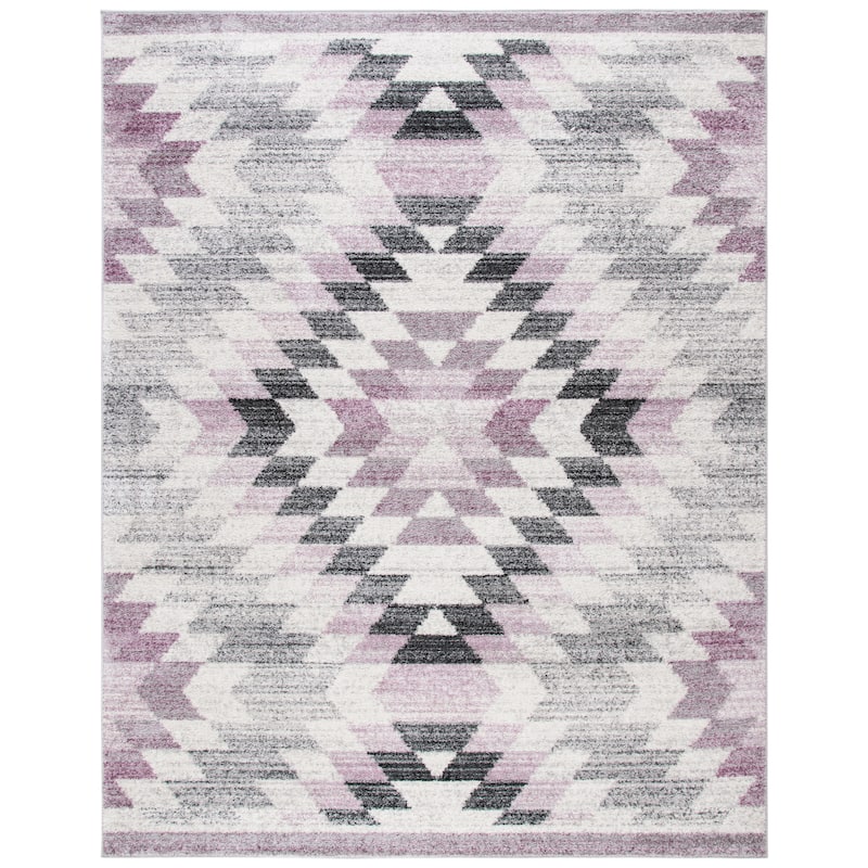 SAFAVIEH Adirondack Gjylferije Rustic Boho Tribal Rug - 8' x 10' - Plum/Ivory