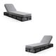 preview thumbnail 65 of 112, Patio Recline Chairs Adjustable Chaise Lounge with Cushions (Set of 2)