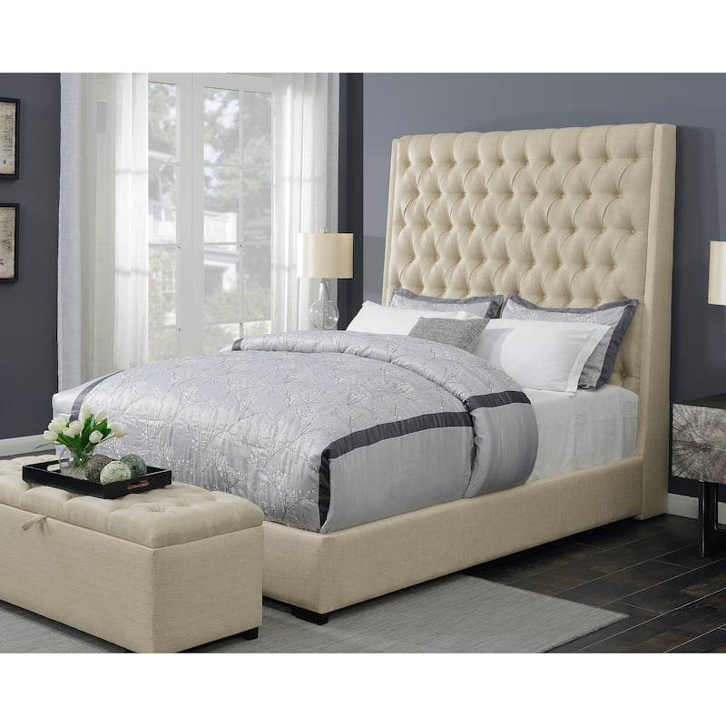 Leiden Button-tufted Upholstered Tall Headboard