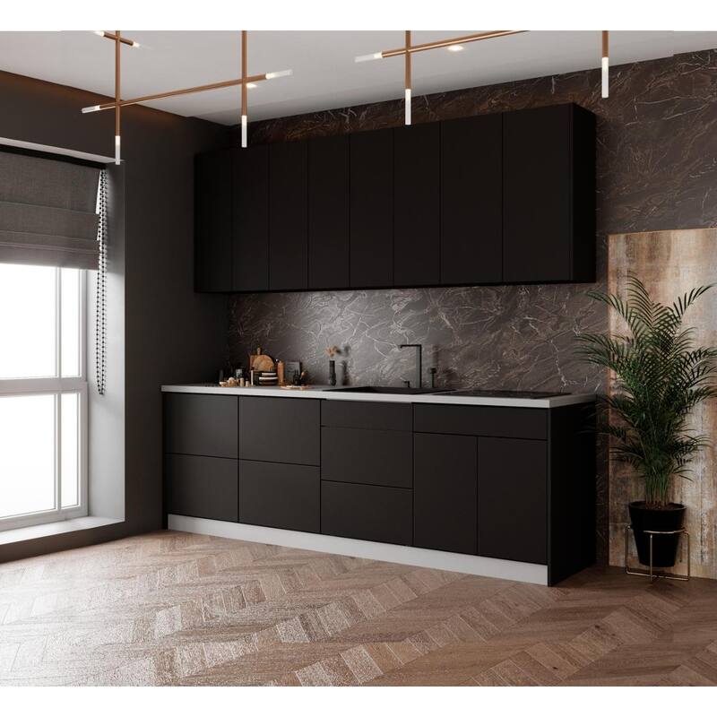 Kitchen Fusion Collection Black Color Base Size 8.5Ft Wide - 103x24