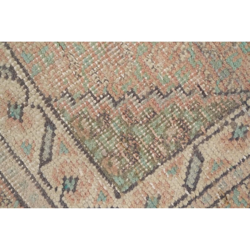 Hand Knotted Oriental 100% Wool Carpet Traditional Medallion Beige & Ivories Tabriz Area Rug - 6' 7'' X 4' 7''