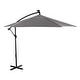 preview thumbnail 7 of 20, Glam 10-foot Solar LED Cantilever Umbrella with Base (UV 50+) Graphite
