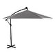 preview thumbnail 7 of 17, Glam 10-foot Solar LED & UV 50+ Cantilever Umbrella (No Base) Graphite