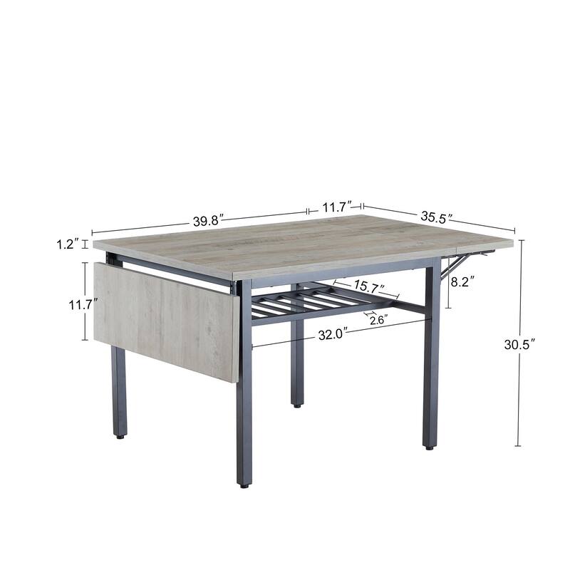 Folding Dining Table - 1.2" Thick Table Top - Versatile for Dining and Living Rooms