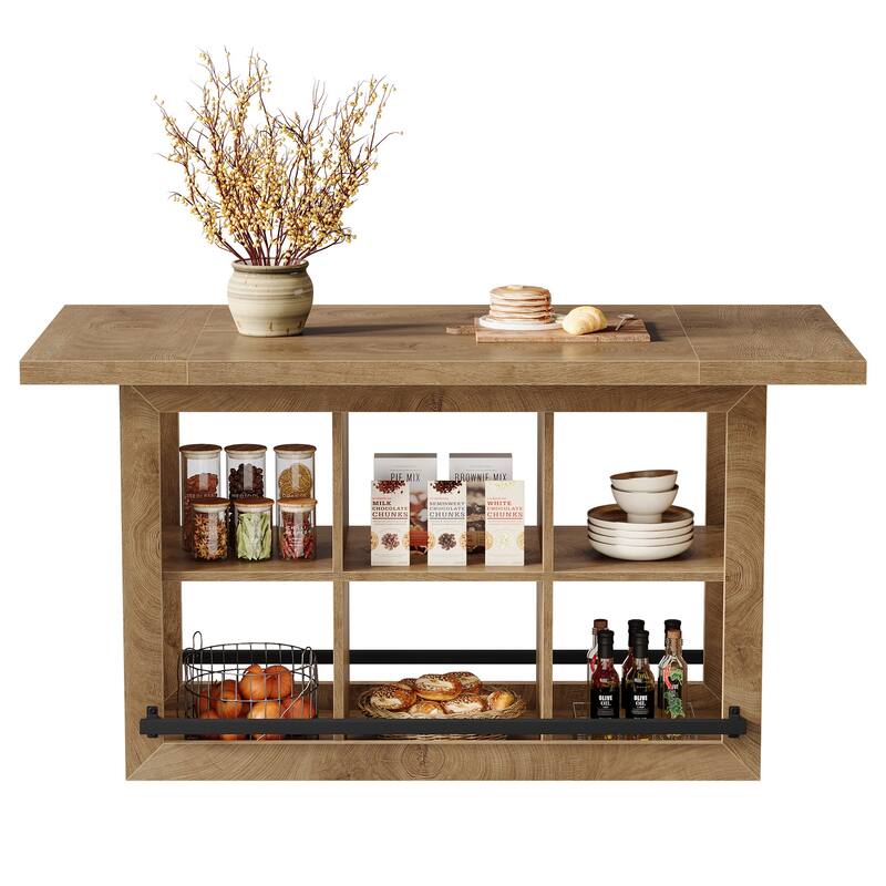 Kitchen Island with Storage, Counter Height Kitchen Island Table