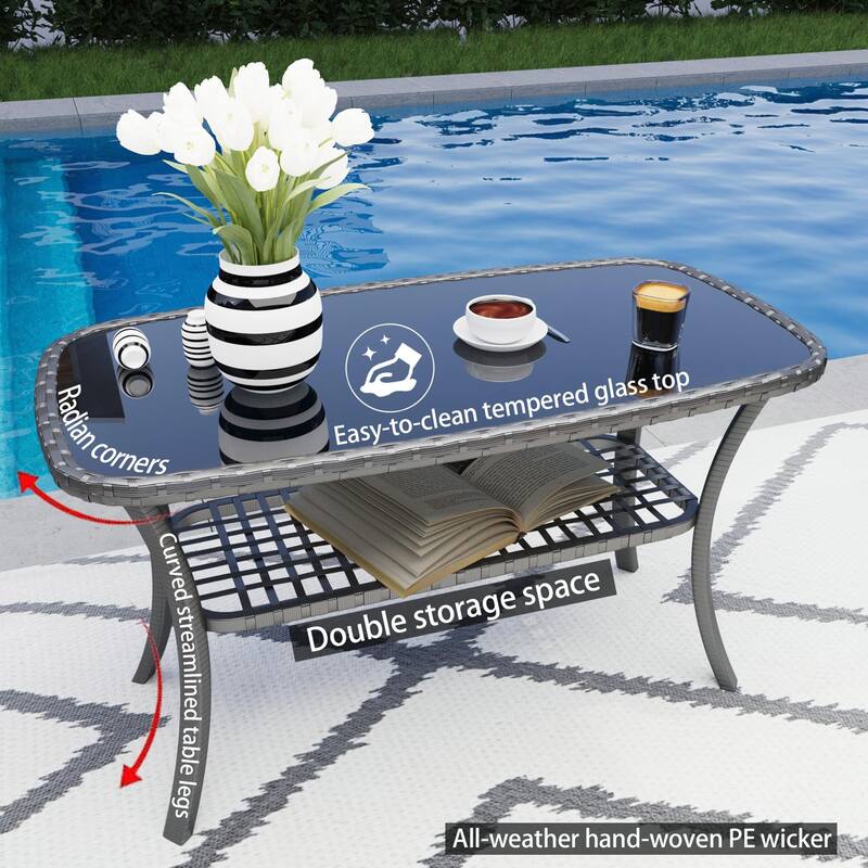 4 Pieces Outdoor Patio Furniture Set