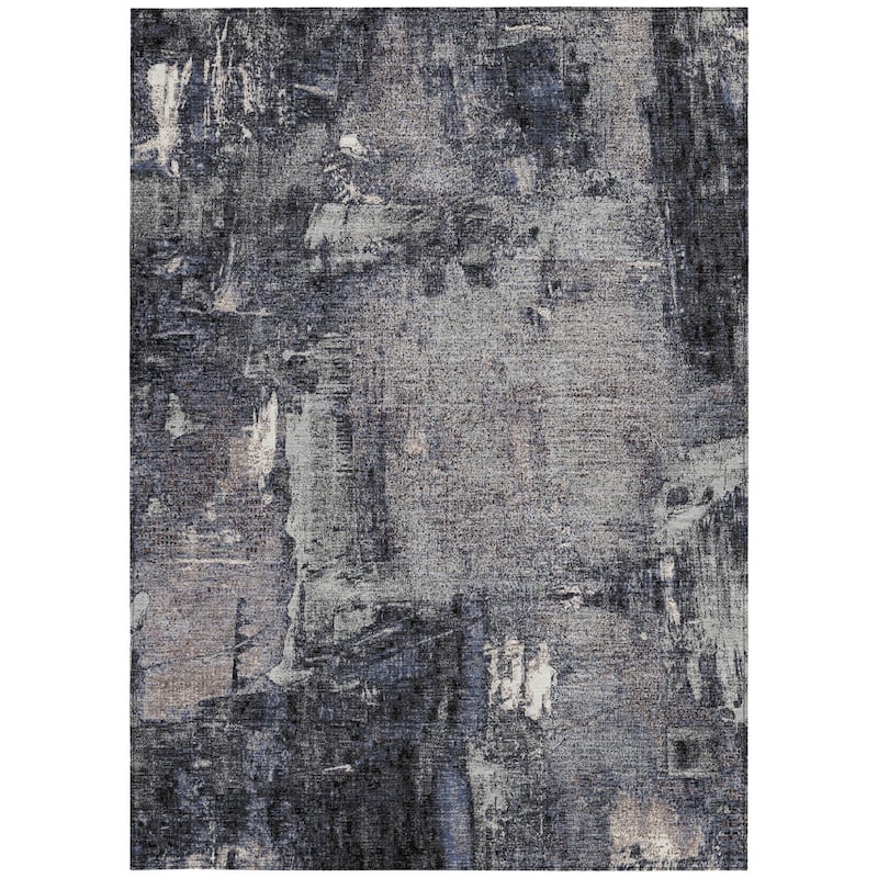 HomeRoots Abstract Transitional Rectangle Outdoor Rug
