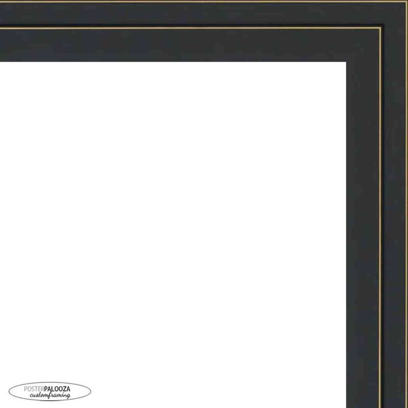 11x16 Contemporary Black Complete Wood Picture Frame with UV Acrylic, Foam Board Backing, & Hardware