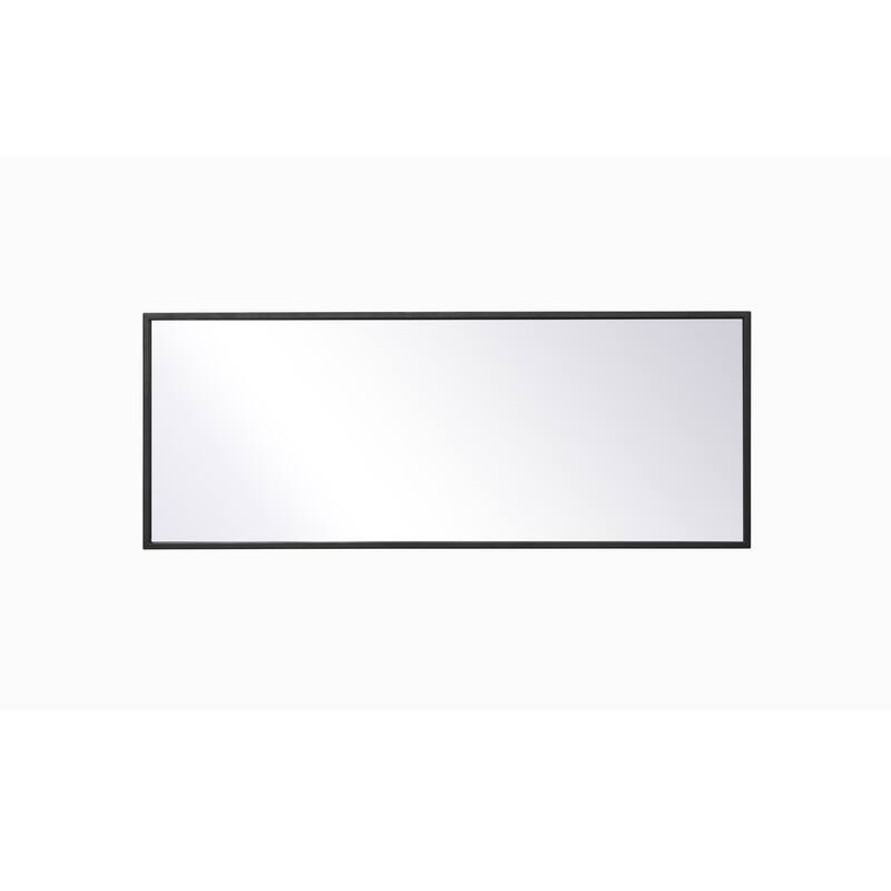 Elegant Lighting Eternity 36" x 14" Rectangular Beveled Metal Framed