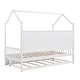 preview thumbnail 28 of 73, Roomfitters Wooden Full Size House Bed with Trundle, Contemporary Design with Built-In Shelf for Modern Bedrooms