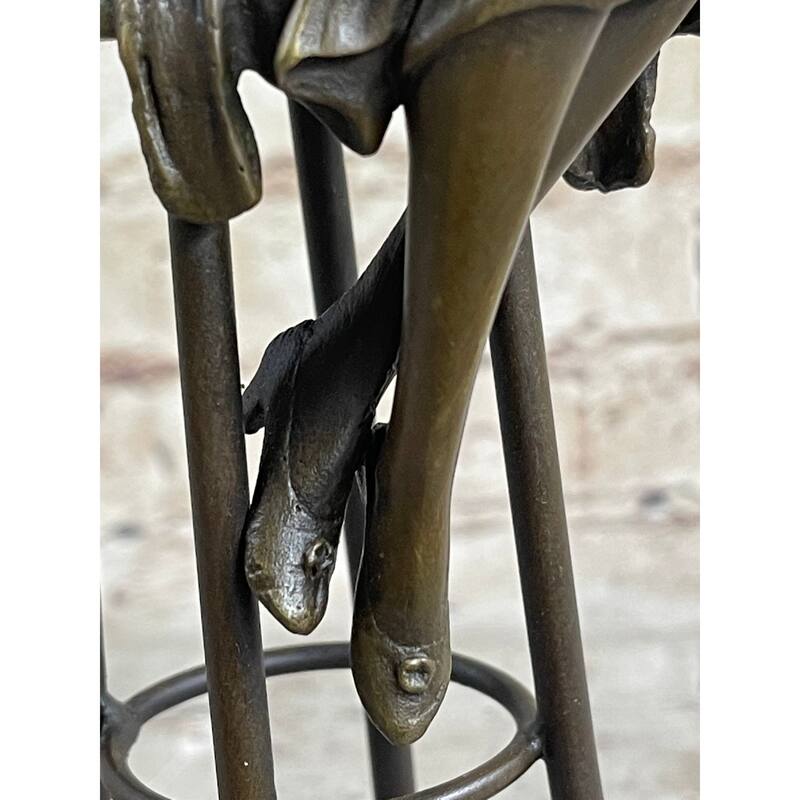 Art Deco Nouveau Vienna Bronze Gilded Age Woman Sitting Bronze Sculpture Figure
