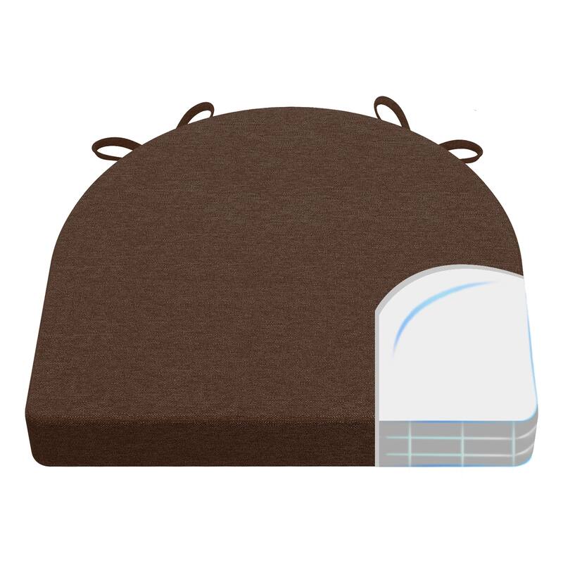 AAAAAcessories 17 in. X 16 in.Indoor Strap Non-slip Chair Cushion for Multi-scenario Setups (2 Pack) - N/A