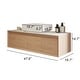 preview thumbnail 6 of 26, 48" Modern Floading Single Bathroom Vanities, Solid Wood, Glossy Stone Vessel, Brown &Light Wood - 47.6" x 19.7