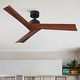preview thumbnail 33 of 157, YUHAO SylvanAir Modern 52 in. Flush Mount Outdoor/Indoor Ceiling Fan with 3 Solid Wood Blades and DC Reversible Motor