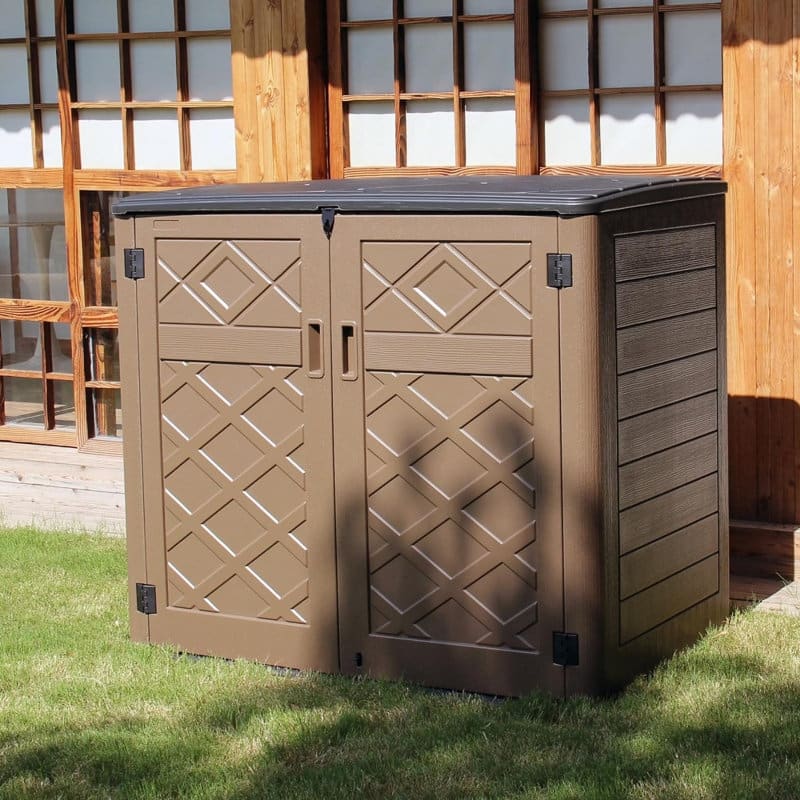 Outdoor Resin Deck Box Storage Shed for Garden,Patios,Backyards,Tools
