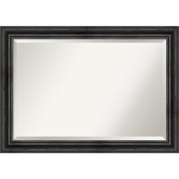 slide 2 of 29, Beveled Wood Wall Mirror - Rustic Pine Black Frame