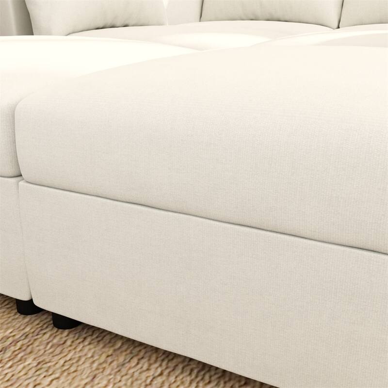 Modern Large Sectional Sofa,U-Shape Modular Sectional Couch w/Storage