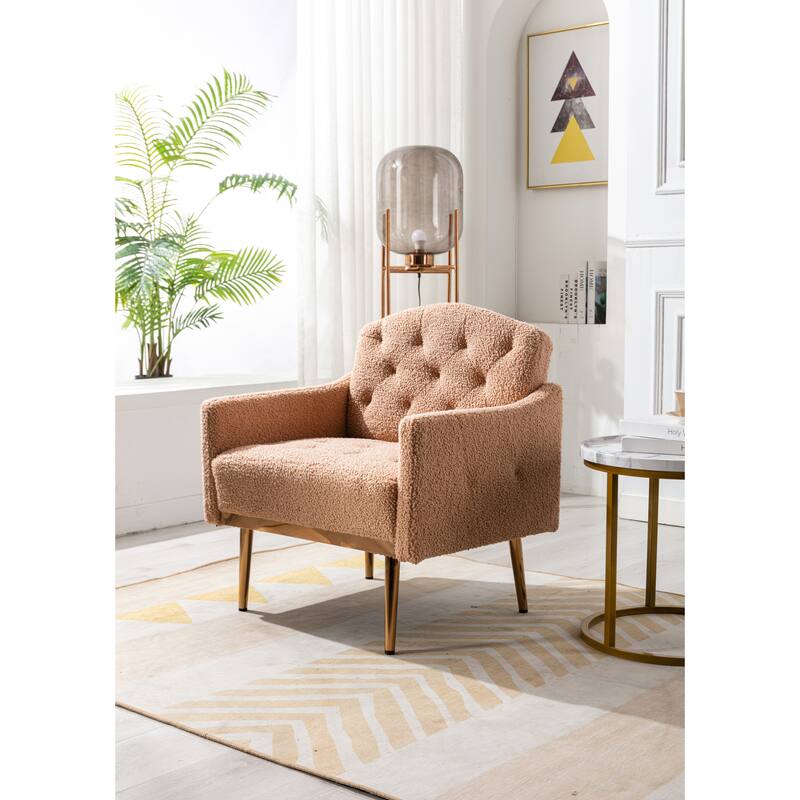 Tufted Decorative Fabric Armchair
