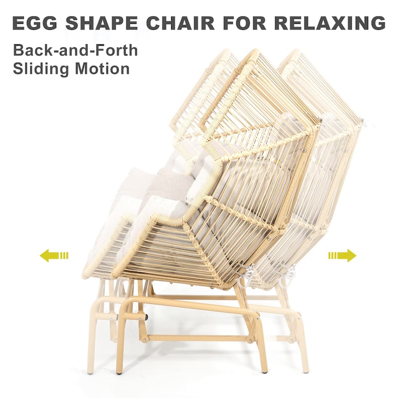 Gymojoy Outdoor Oversized Egg Basket Rocking Chair