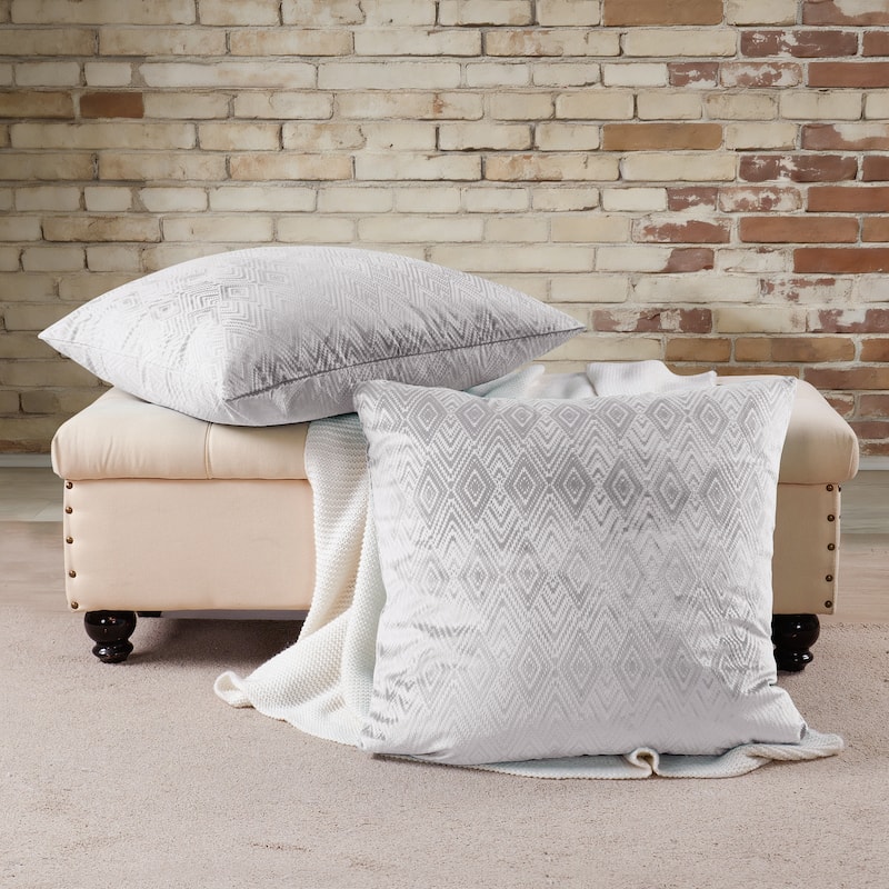 Tonopah Ikat Velvet Throw Pillow Cover Set, NO INSERT