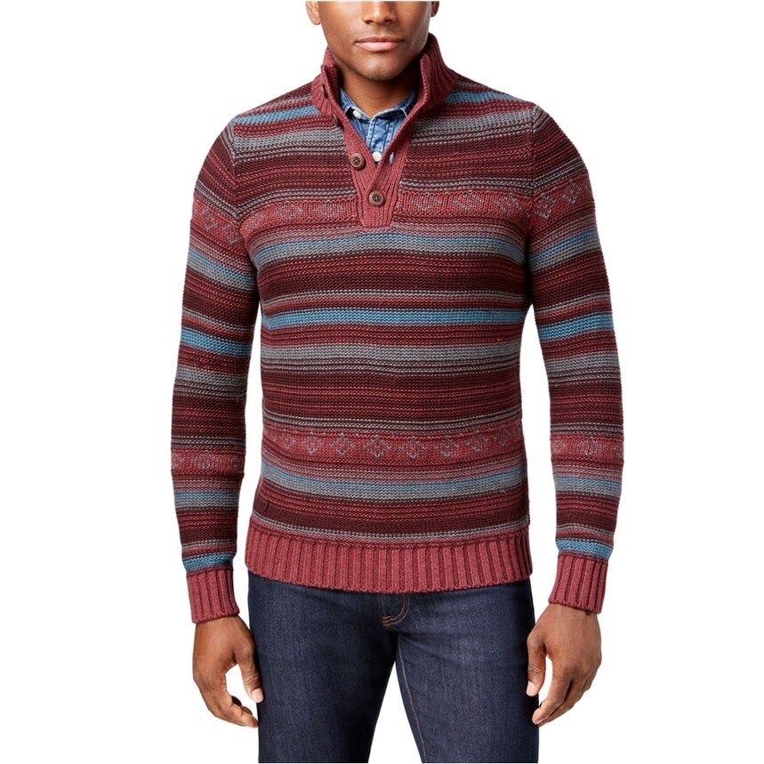 mens 3 button sweater