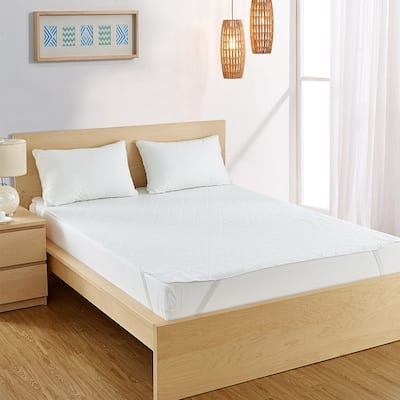 Quilted Waterproof Mattress Pad, Allergy-Friendly, Reduces Dust Mite Exposure, Protects Against Spills and Incontinence, 3-Ply