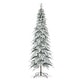 preview thumbnail 22 of 42, Glitzhome Pre-Lit Flocked Pencil Spruce Artificial Christmas Tree with Warm White Lights