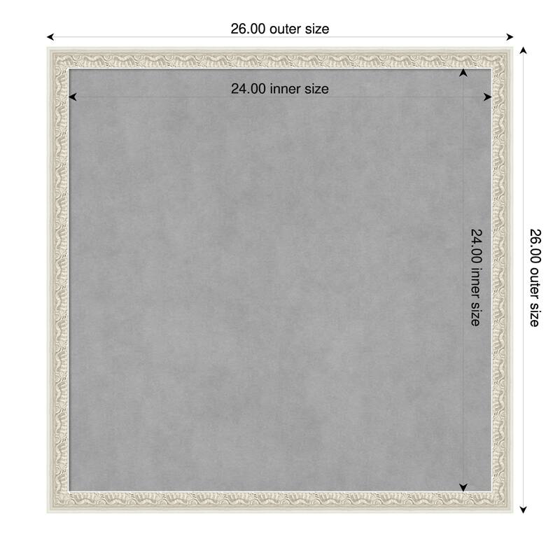 Amanti Art Bethany Black Framed - 26 x 26 in - Bethany Silver