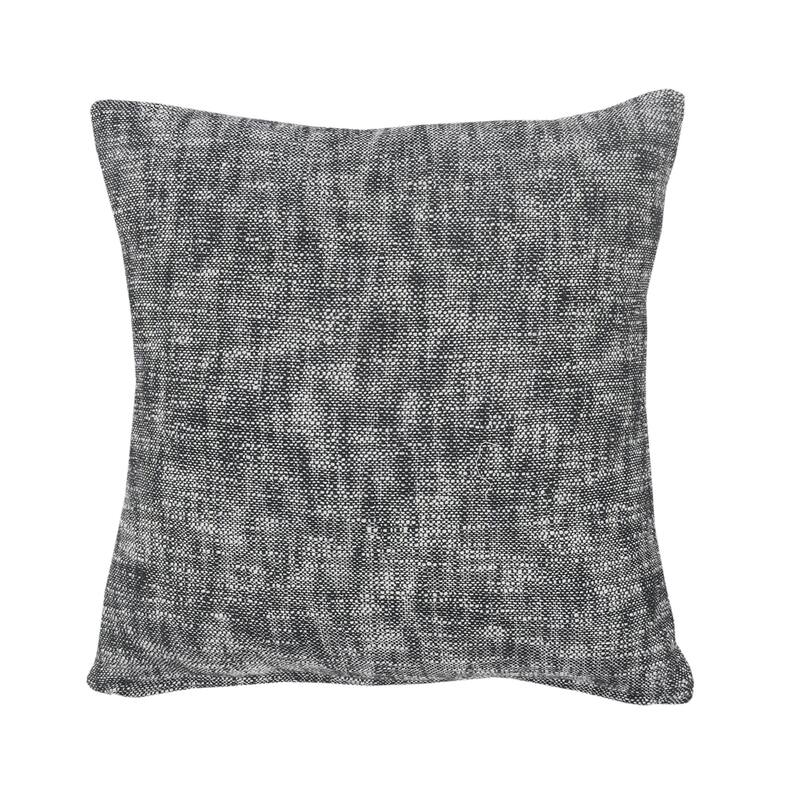 20" Black and Cream Diamond Pattern Tufted Square Throw Pillow