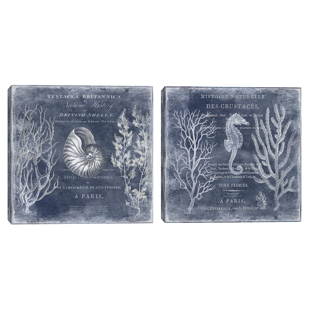 The Deep Blue Sea I-II by Deborah Devellier Canvas Art Prints