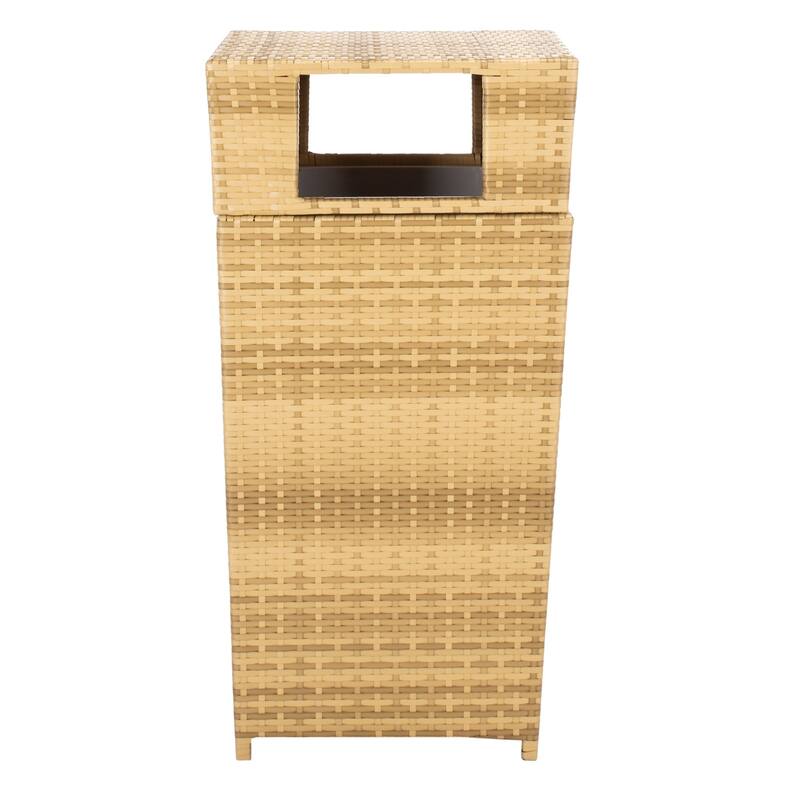 SAFAVIEH Outdoor Mazeli Trash Bin (Fully Assembled)
