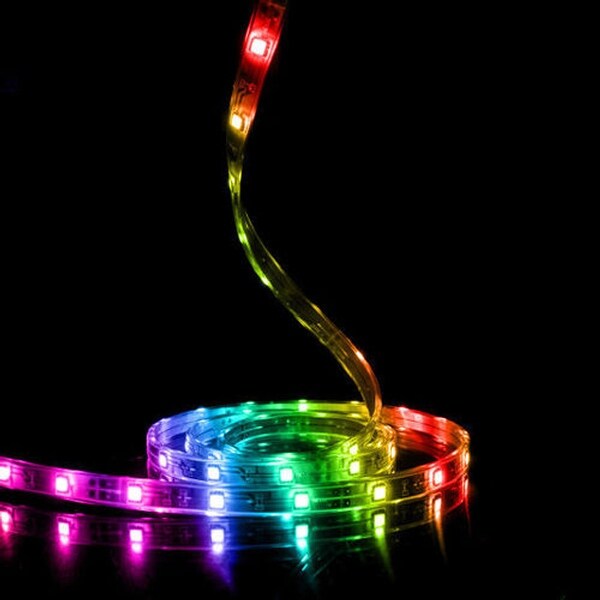 16.4 ft Bundle RGB Color Changing Chasing LED Strip Light with 12 Volt 196.8 L RGB Color Changing