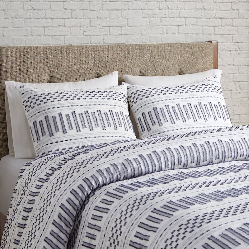 INK+IVY Rhea Cotton Jacquard Duvet Cover Mini Set