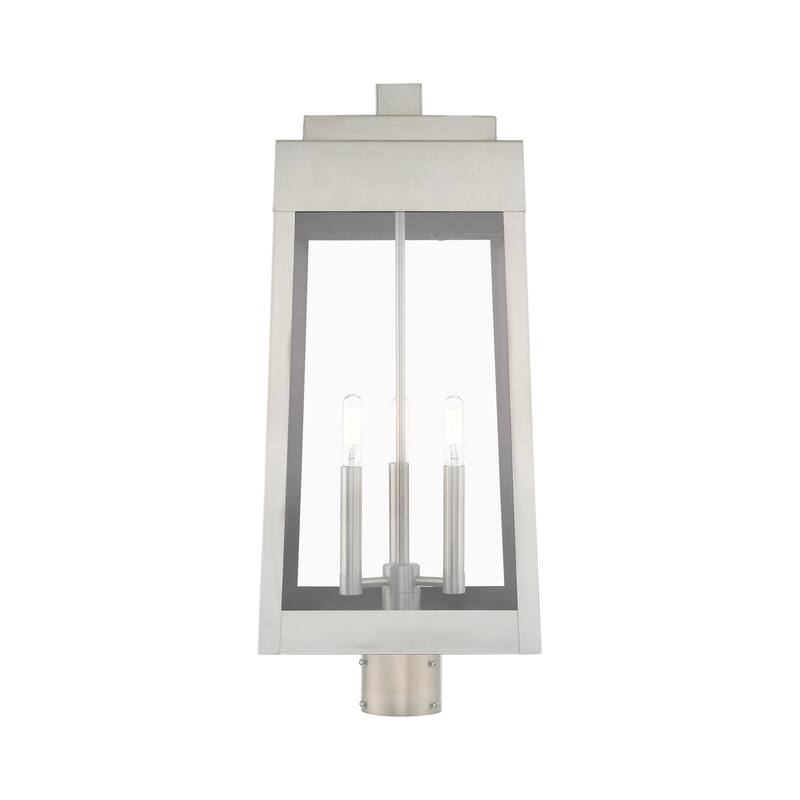 Livex Lighting Oslo 3 Light 25" Tall Outdoor Single Head Post Light