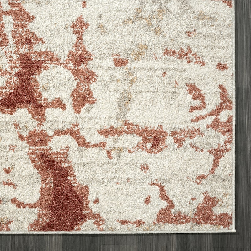 Abani Rugs Sedona SED180A Contemporary Rust Red Beige Area Rug