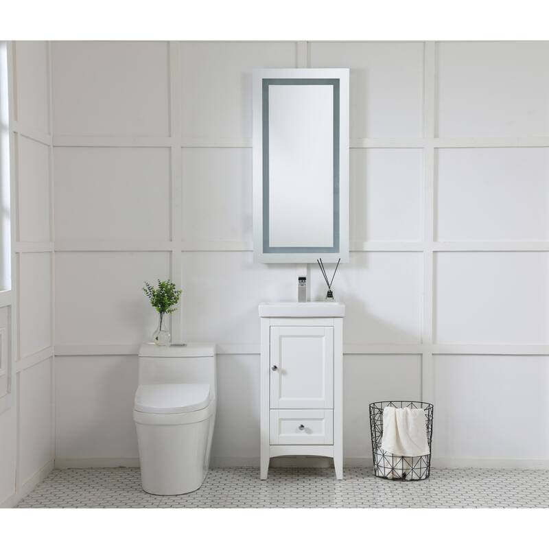 Elegant Lighting Helios 40" x 20" Rectangular Frameless Wall Mounted