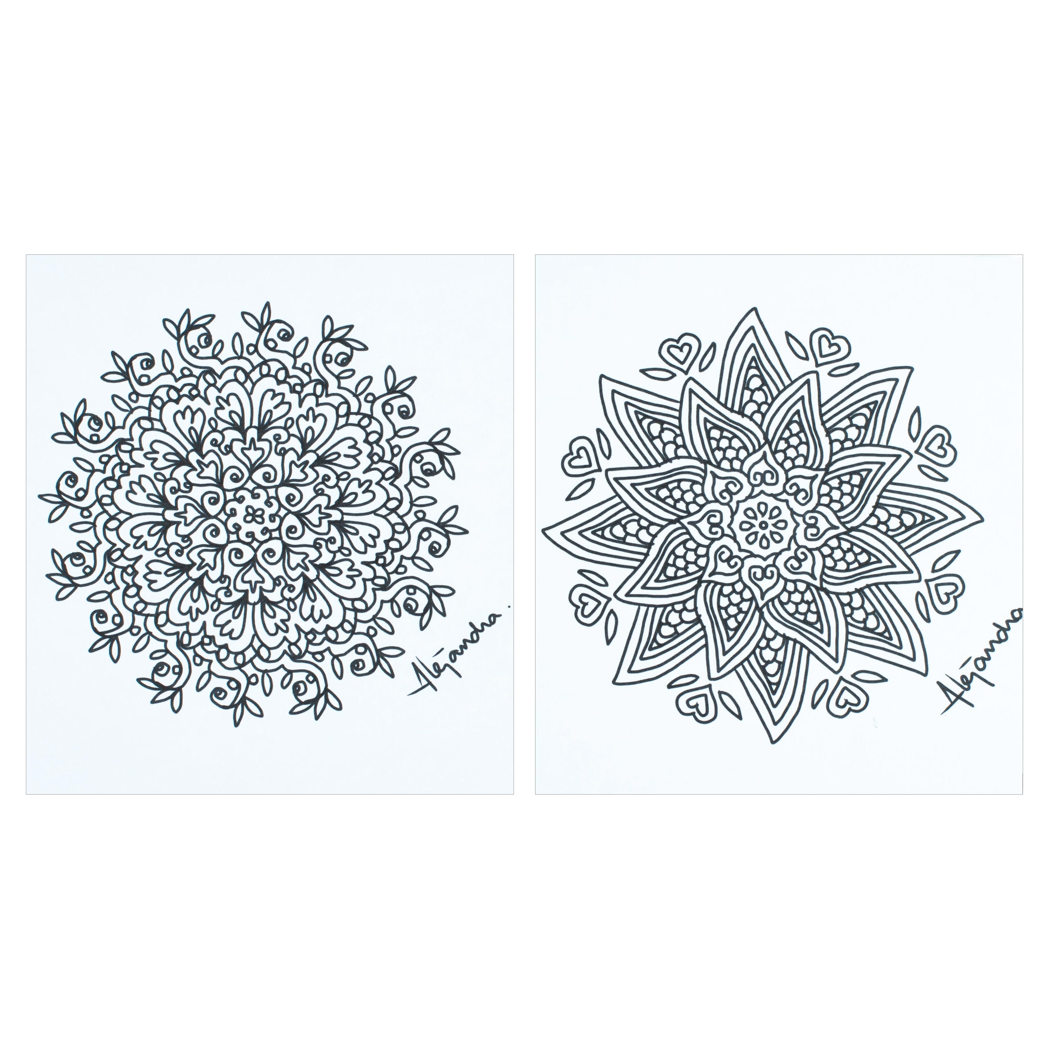 Novica Handmade Oneiric Creativity Coloring Postcards (Pair)