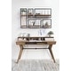 preview thumbnail 3 of 4, Wide 8" Wide Metal Frame Wall Shelf, Natural